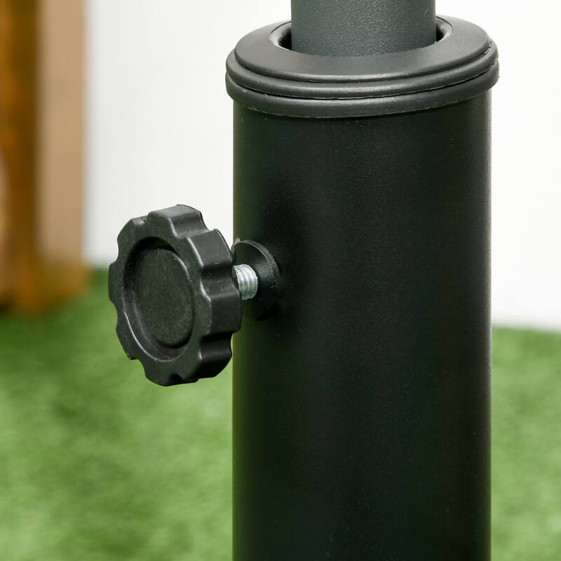 Outsunny 42lbs Resin Patio Umbrella Base, 20" Square Outdoor Umbrella Stand Holder for Parasol Poles