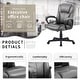preview thumbnail 4 of 5, Homall Brown Executive Chair High-Level PU Leather Thick Padded Ergonomic Chair Mid Back Office and Commercial Chair
