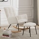 preview thumbnail 15 of 24, Rocking Chair Nursery Glider Chair High Back Rocking Armchair Upholstered Lounge Chair