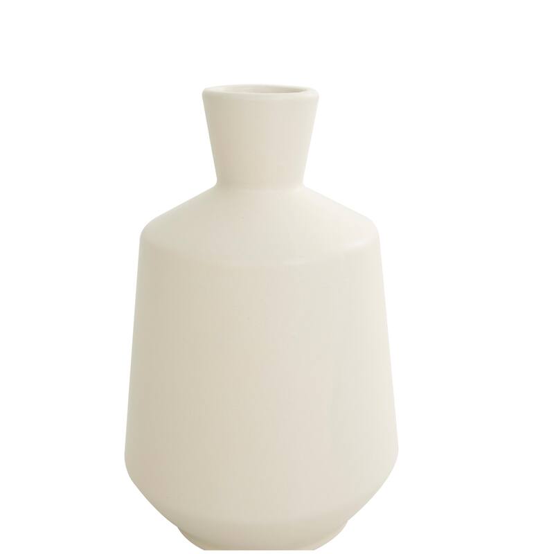 Ceramic Minimalistic Vase - Cream - Roche River Decor - 5"W x 5"L x 8"H
