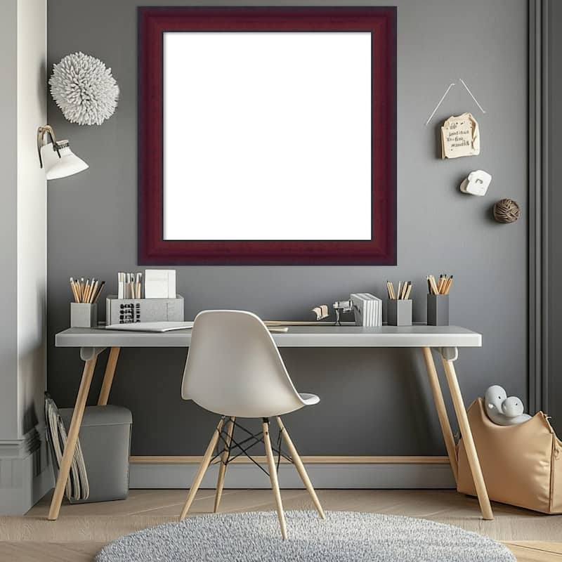 Amanti Art Canterbury Cherry Framed Dry Erase Magnetic Board