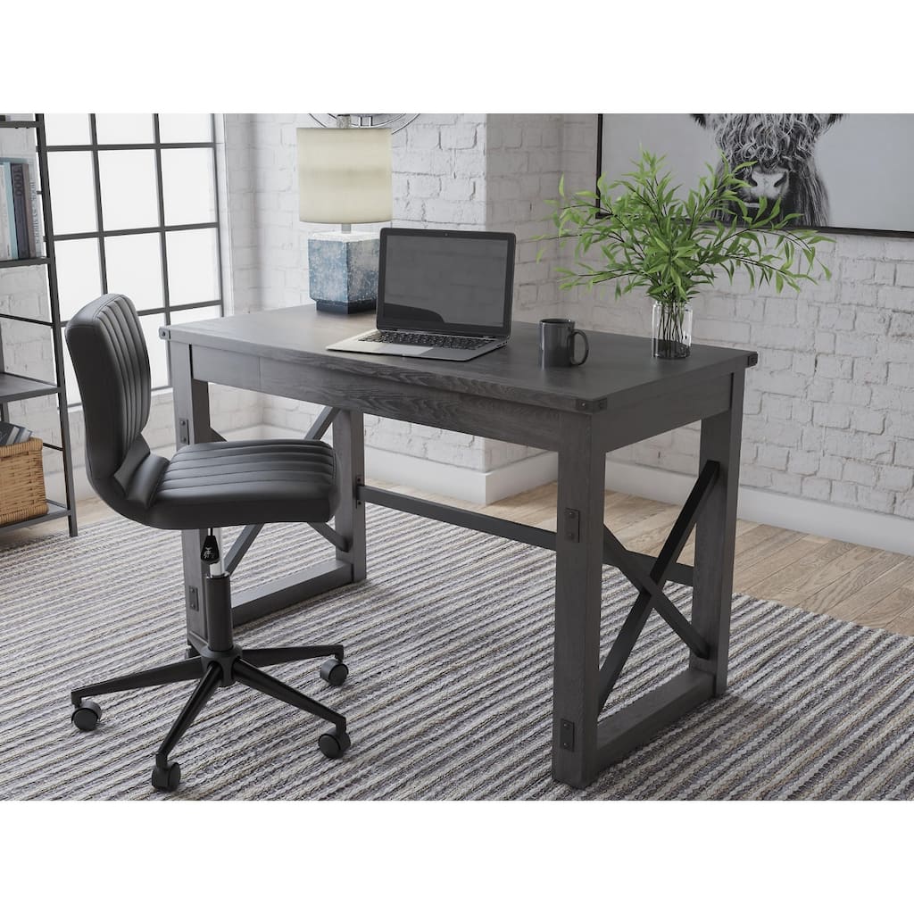 Freedan Grayish Brown Home Office Desk
