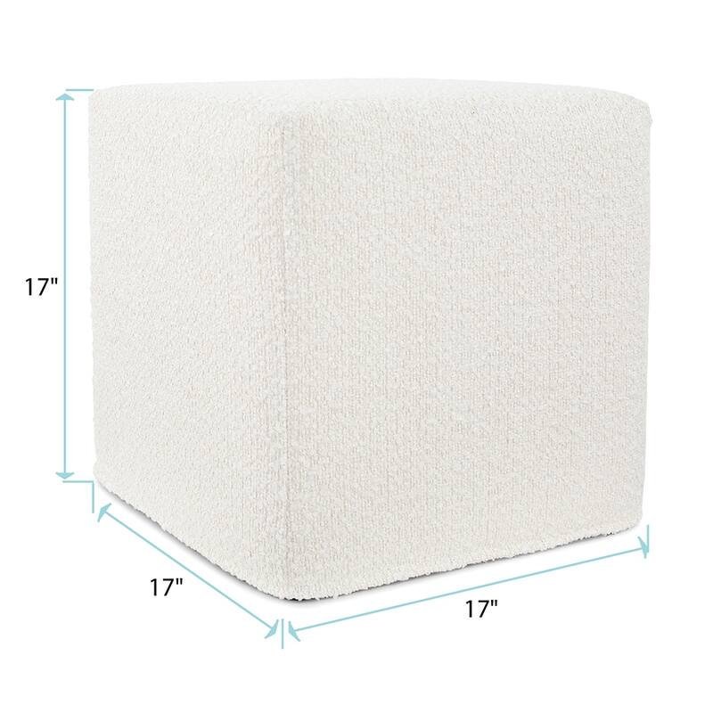 Allan Andrews No Tip Short Block Ottoman with Cover, Barbet Collection