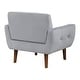 preview thumbnail 10 of 31, Milford Velvet Fabric Accent Chair