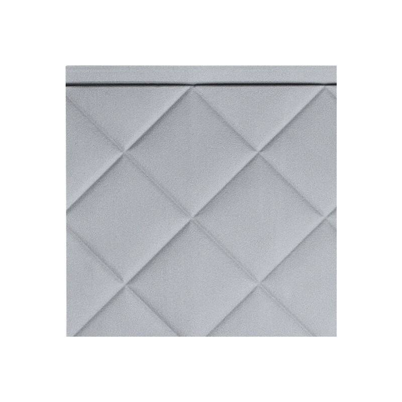 Fasade Quilted Decorative Vinyl 18in x 24in Backsplash Panel in Argent Silver - 6x6 in. Sample