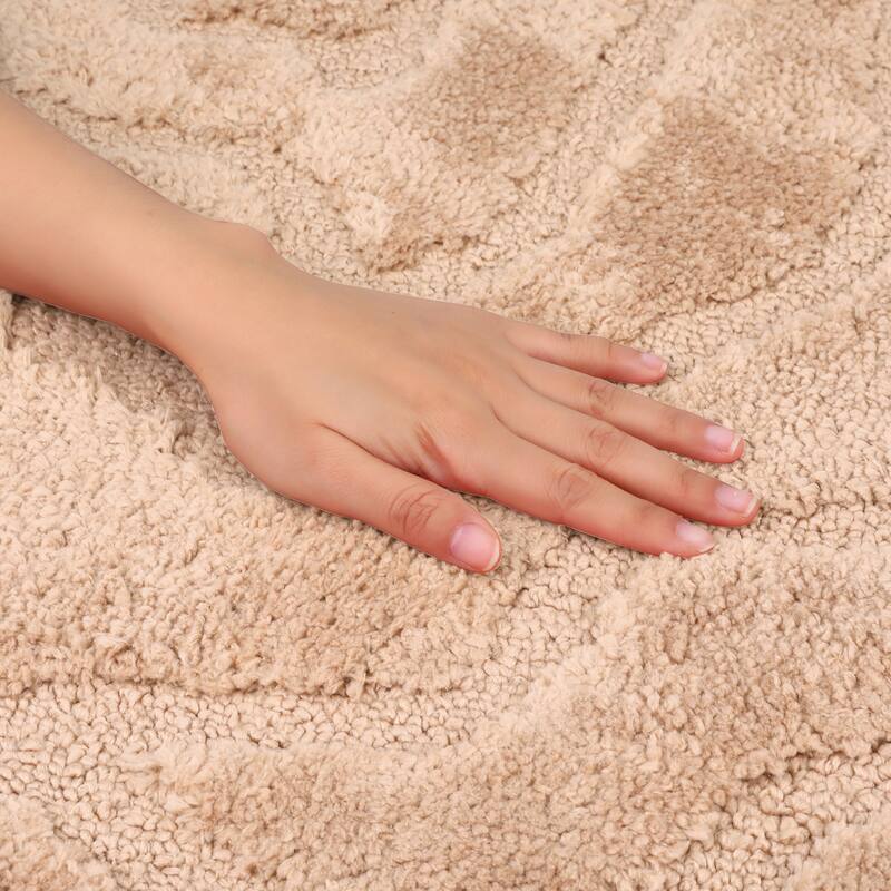 Bathroom Rug, Non Slip Soft Absorbent Mat, Rubber Backing Quick Dry Microfiber Rugs for Shower Floor, Bath Accessories Decor