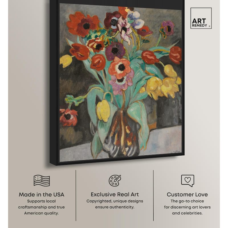 Valtat Anemones Tulipes Canvas by Art Remedy