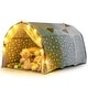 preview thumbnail 3 of 7, Grey Flannel Kids Bed Tent with Glow Stars, Mesh Curtains and Playhouse Decor - 54" x 40" x 32" (L x W x H)