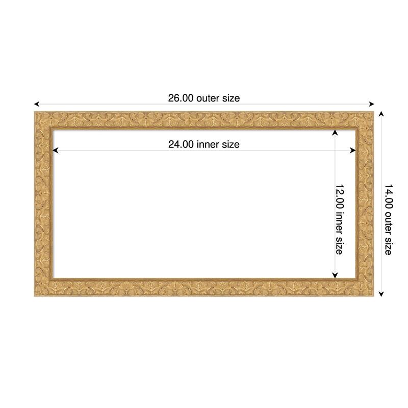 Lila Framed Dry Erase Magnetic Board - 26 x 14 in - Lila Gold