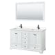 Option White, Black Trim, Carrara Cultured Marble Top