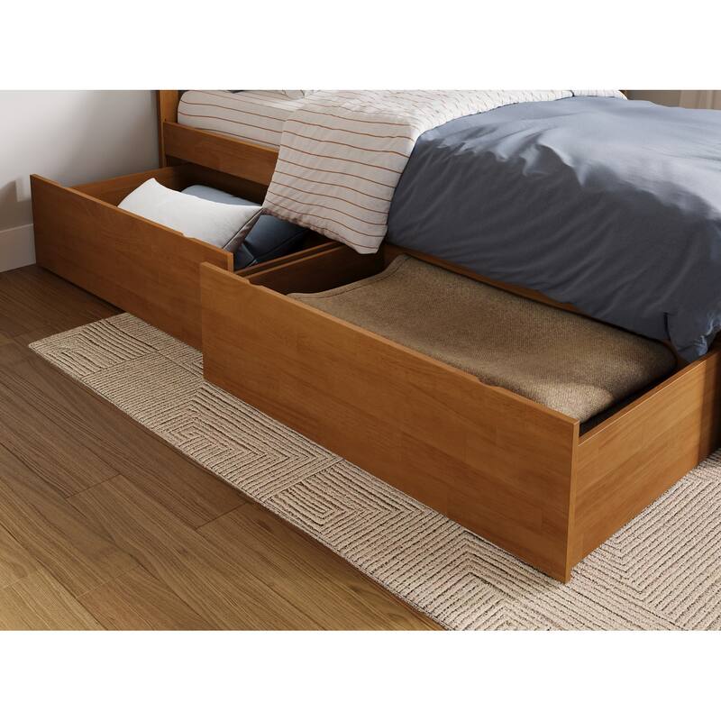 Concord Platform Bed with Footboard and Storage Drawers