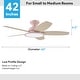 preview thumbnail 18 of 113, 5 - Blade Low Profile Flush Mount Modern Ceiling Fan with LED Light and Remote