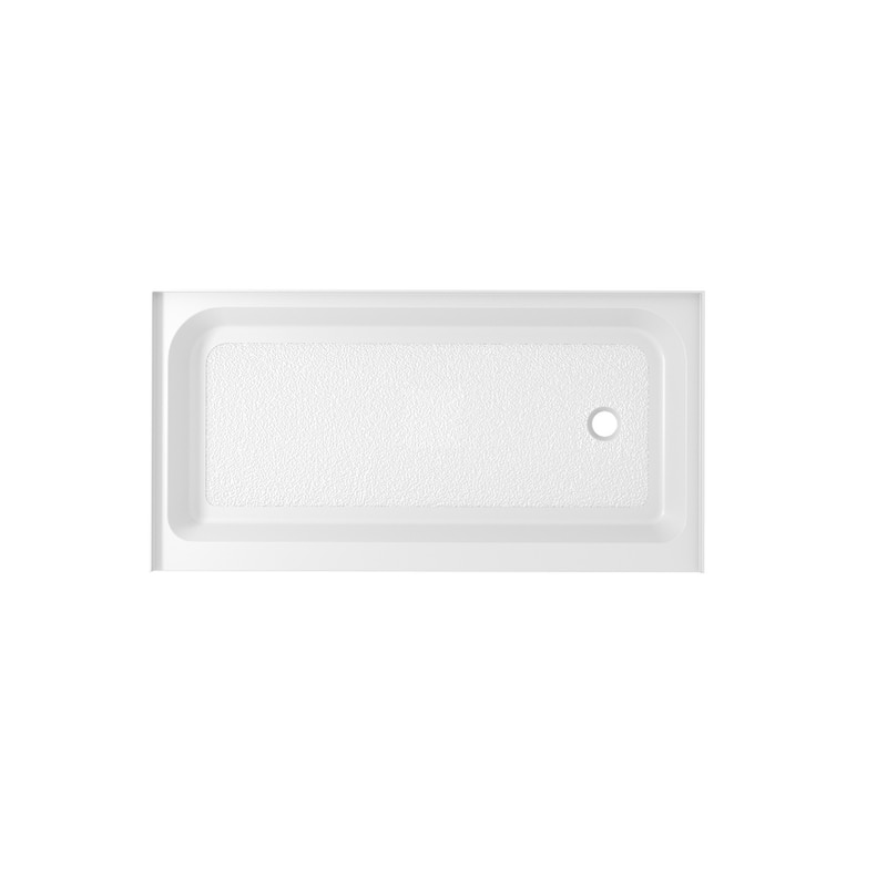 Indigo Home 60x32 inch Single Threshold Shower Tray Right Drain in White