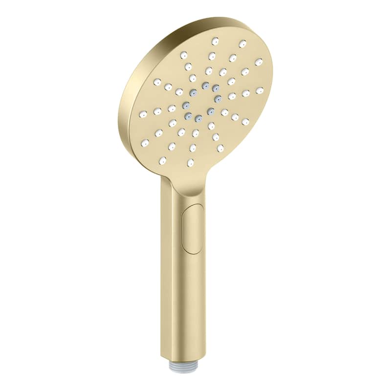 Circular 3 Settings ABS Handheld Shower Head - Brushed Gold