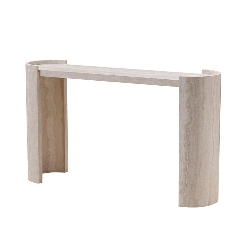 53.15" Modern Entryway Table Narrow Console Table with Curved Legs