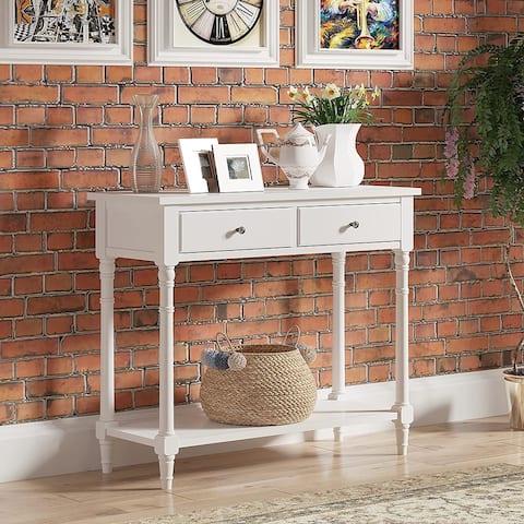 Entryway Table with Storage Drawers Console Table with Shelf