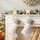 preview thumbnail 26 of 44, Glitzhome 7.5" H Christmas Silver LED Tree Star Gift Box Heavy Duty Stocking Holders Mantel Ornament