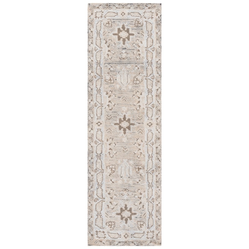 SAFAVIEH Handmade Kenya Gianina Rug - Beige/Ivory - 2'3" x 8' Runner