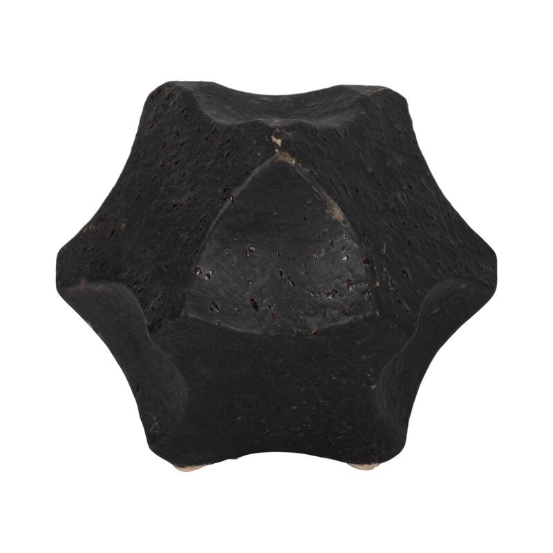 Sagebrook Home Textured Geometric Orb, Black