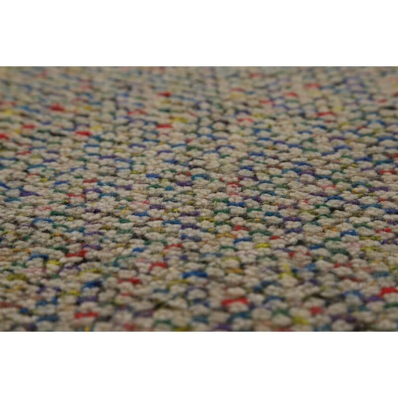 All-Over Moroccan Oriental Area Rug Handmade Wool Carpet - 4'11" x 7'8"