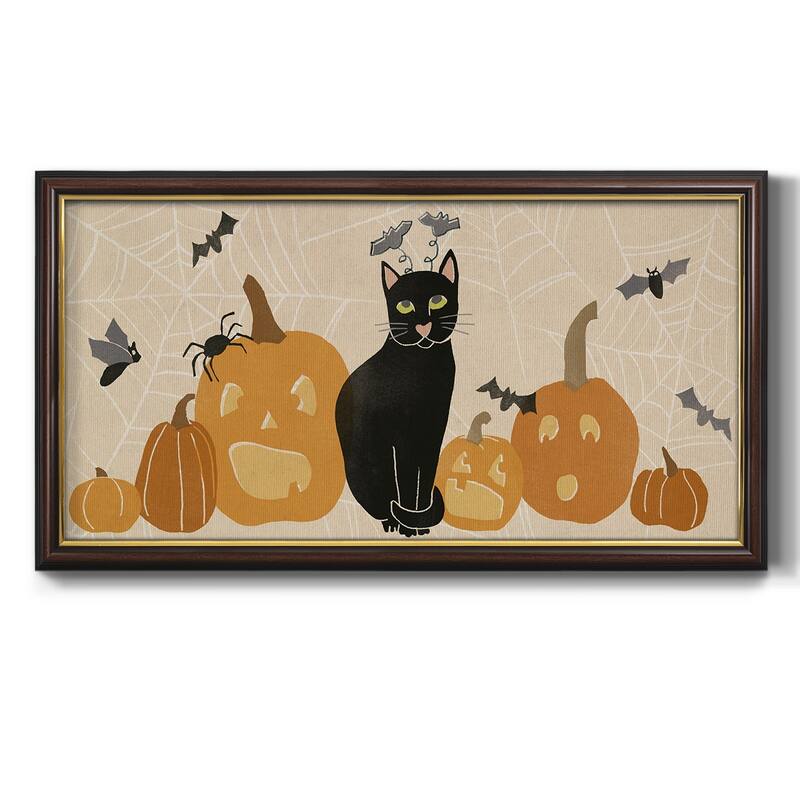 Pumpkin Patch Cats Collection D Premium Framed Canvas- Ready to Hang