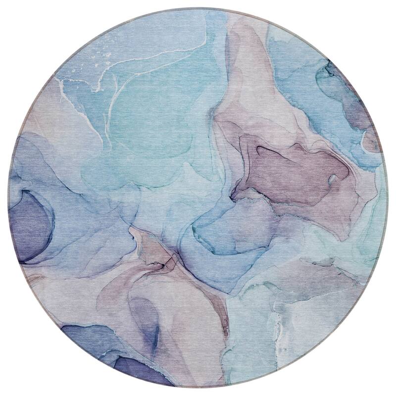 Dava Unique Abstract Weather Resistant Blended Style Outdoor Rug