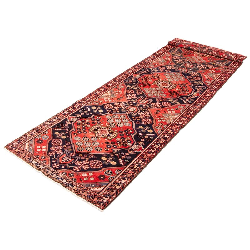 ECARPETGALLERY Hand-knotted Anadol Red Wool Rug - 4'1 x 12'11