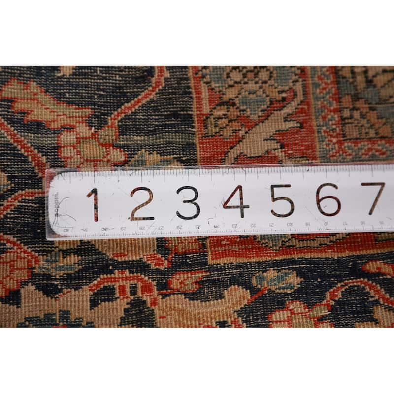Pre-1900 Antique Vegetable Dye Sarouk Farahan Persian Handmade Carpet - 4'2"x 6'10"