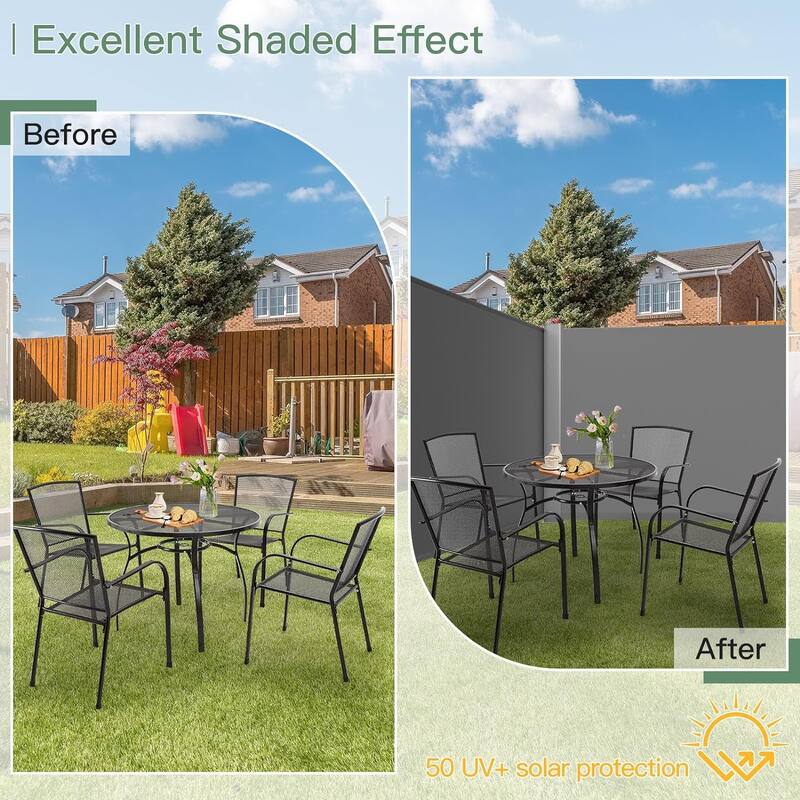 AECOJOY Retractable Side Awning Outdoor Privacy Screen