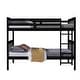 preview thumbnail 15 of 44, Clayfell Ames Twin Over Twin Solid Wood Bunk Bed Frame, Convertible, Sturdy Guardrails, Easy Assembly