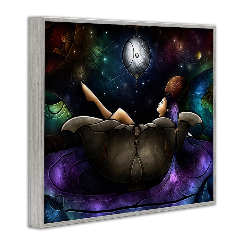 Stupell Bathing Under Moonlight Framed Giclee Art Design By Mandie Manzano