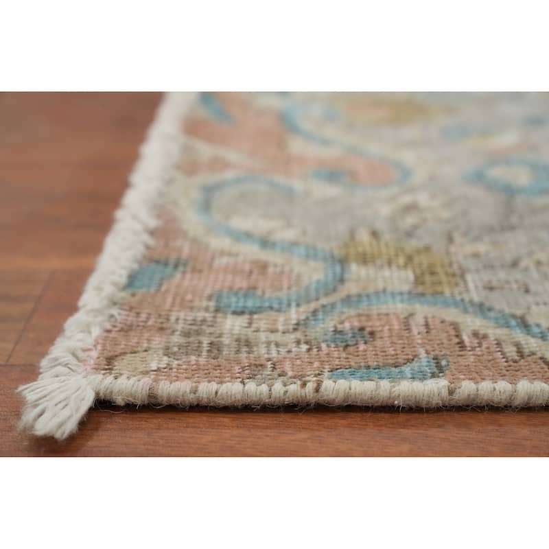 Hand Knotted Oriental 100% Wool Carpet Traditional Medallion Greys & Charcoal Tabriz Area Rug - 12' 3'' X 9' 1''