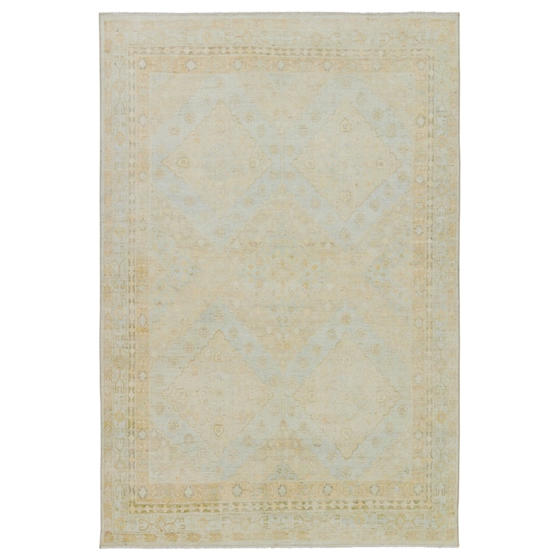 Chiari Trellis Blue/ Green Area Rug - 2' 6" x 8'