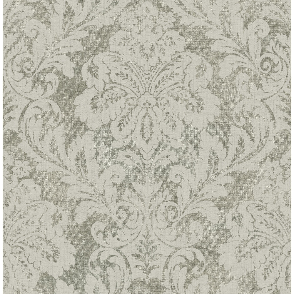 Seabrook Designs Shimmer Damask Unpasted Wallpaper