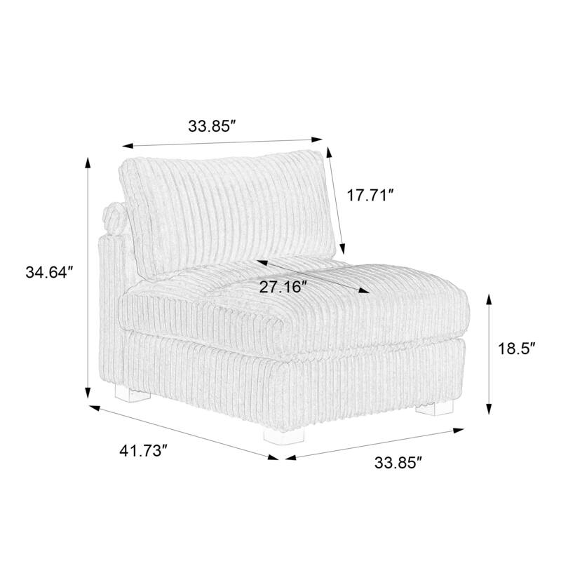 Plush Faux Fur Accent Sofa Chair