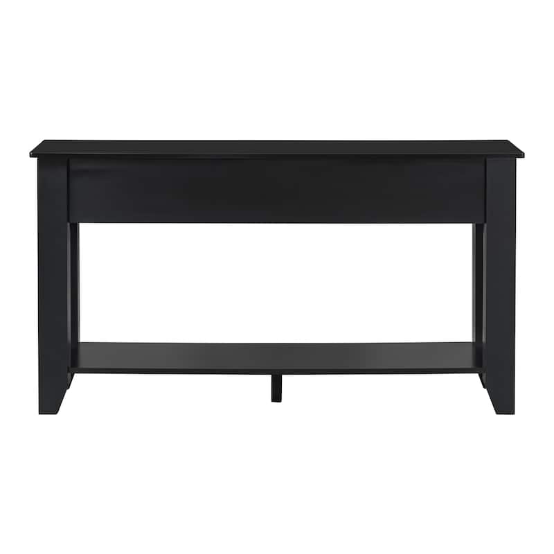 55.4" Modern Entryway Console Table With Three Storage Drawers,Sideboard With Poplar Legs And Metal Handles,Narrow Sofa Table
