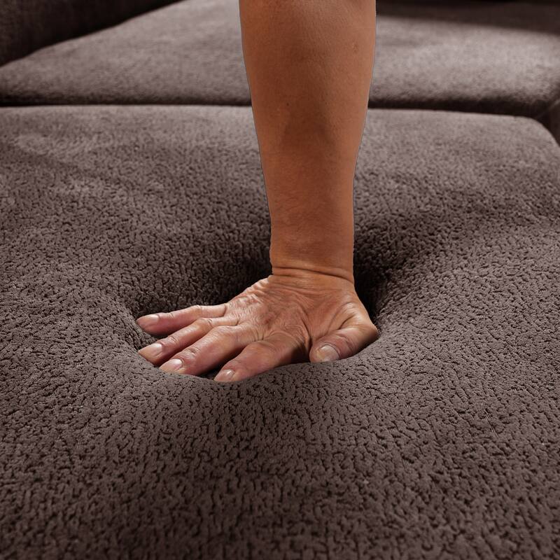 Christopher Knight Home - Modern Curved Upholstered Sectional Sofa