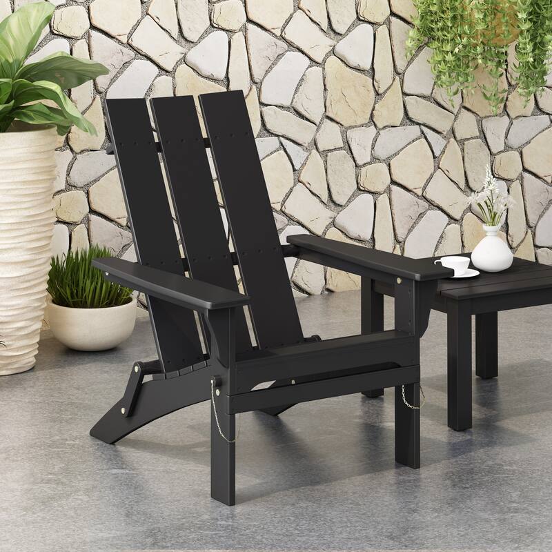 FOLDABLE ADIRONDACK CHAIR with Durable Wooden Frame, Perfect for Indoor and Outdoor