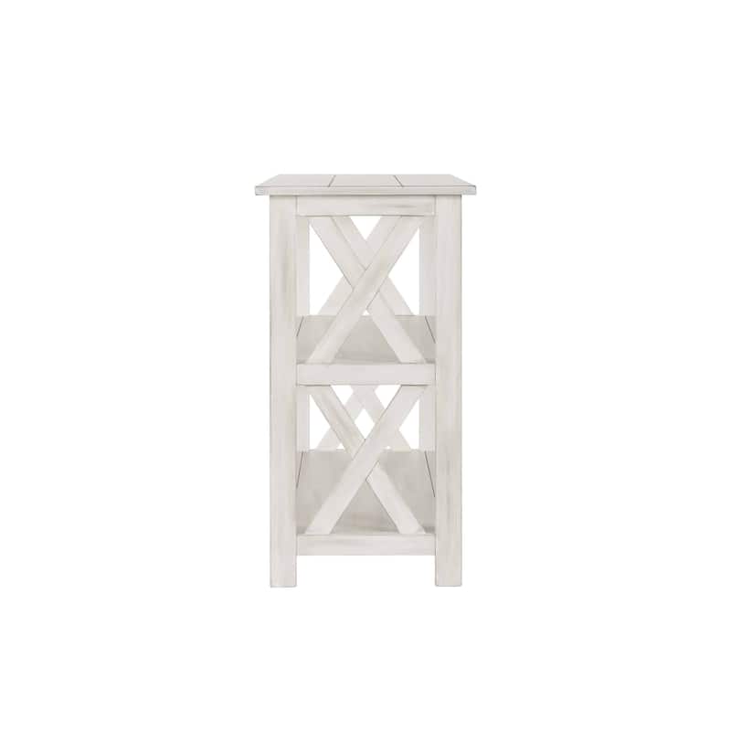 Jamestown Antique White Wood Entryway Table