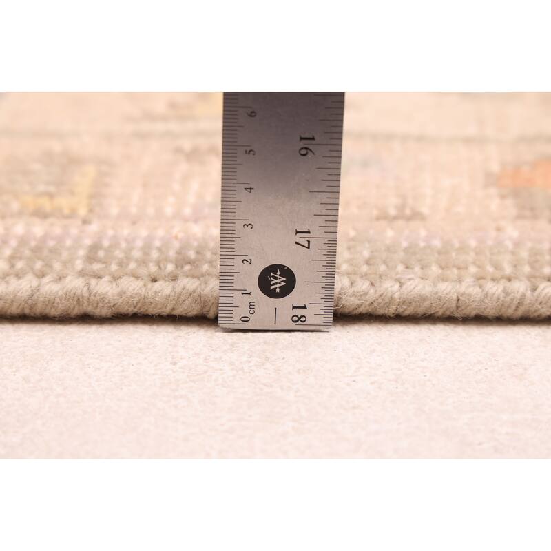 ECARPETGALLERY Hand-knotted Modern Oushak Grey, Taupe Wool Rug - 8'1 x 9'11