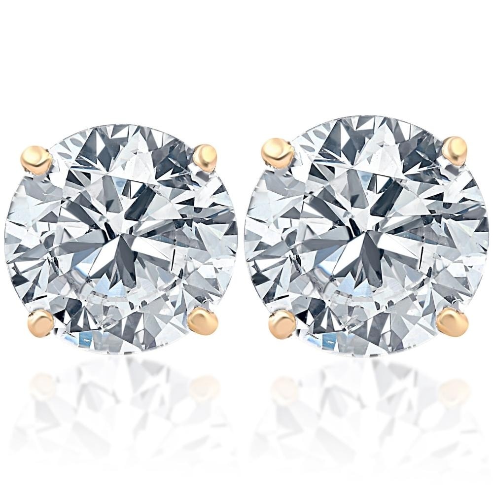 Bliss Diamond 1 3/4ct Diamond Studs Yellow Gold