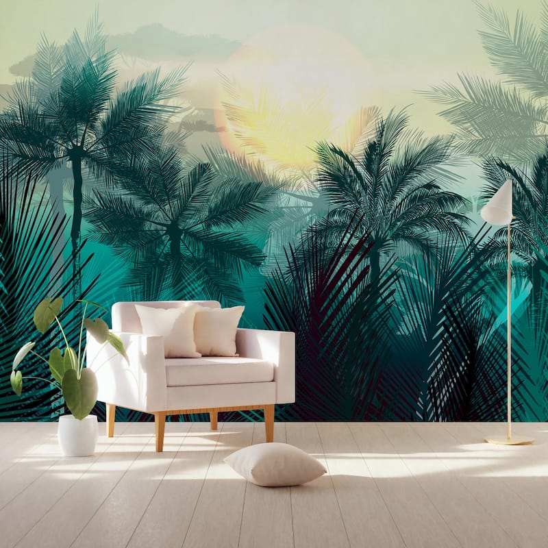 GK Wall Design Palm Tree Tropical Jungle Forest Peel&Stick Wallpaper