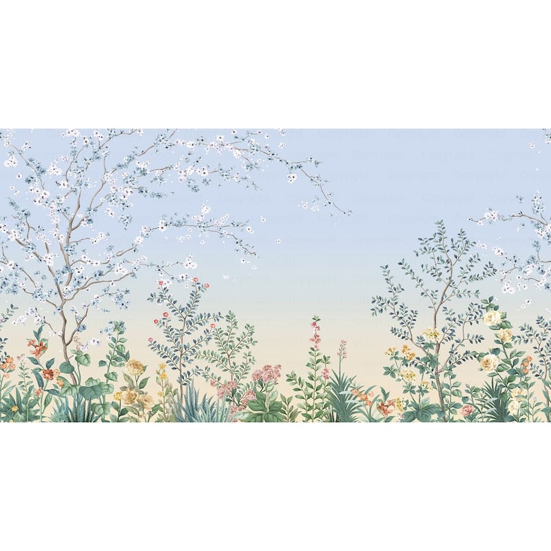 Blossom Pastel Garden Wallpaper Mural