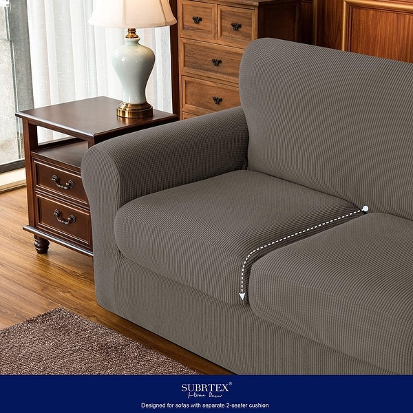 Subrtex Stretch Loveseat Slipcover Cover with 2 Separate Cushion