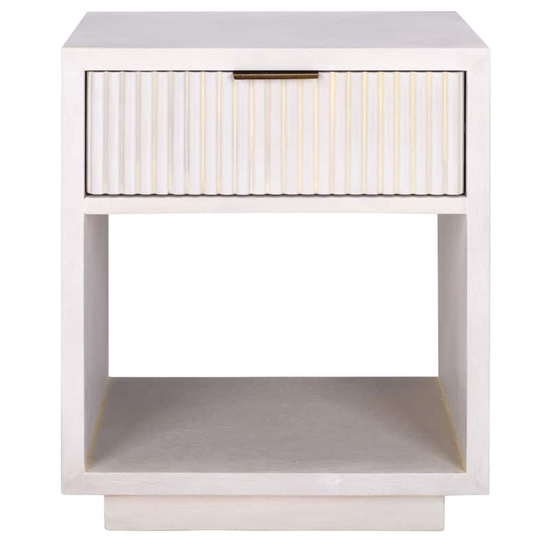 SAFAVIEH Home Sota 1-Shelf 1-Drawer Nightstand - White Washed