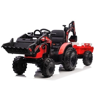 24V Electric Ride On Car for Kids,2-Seater Dump Truck