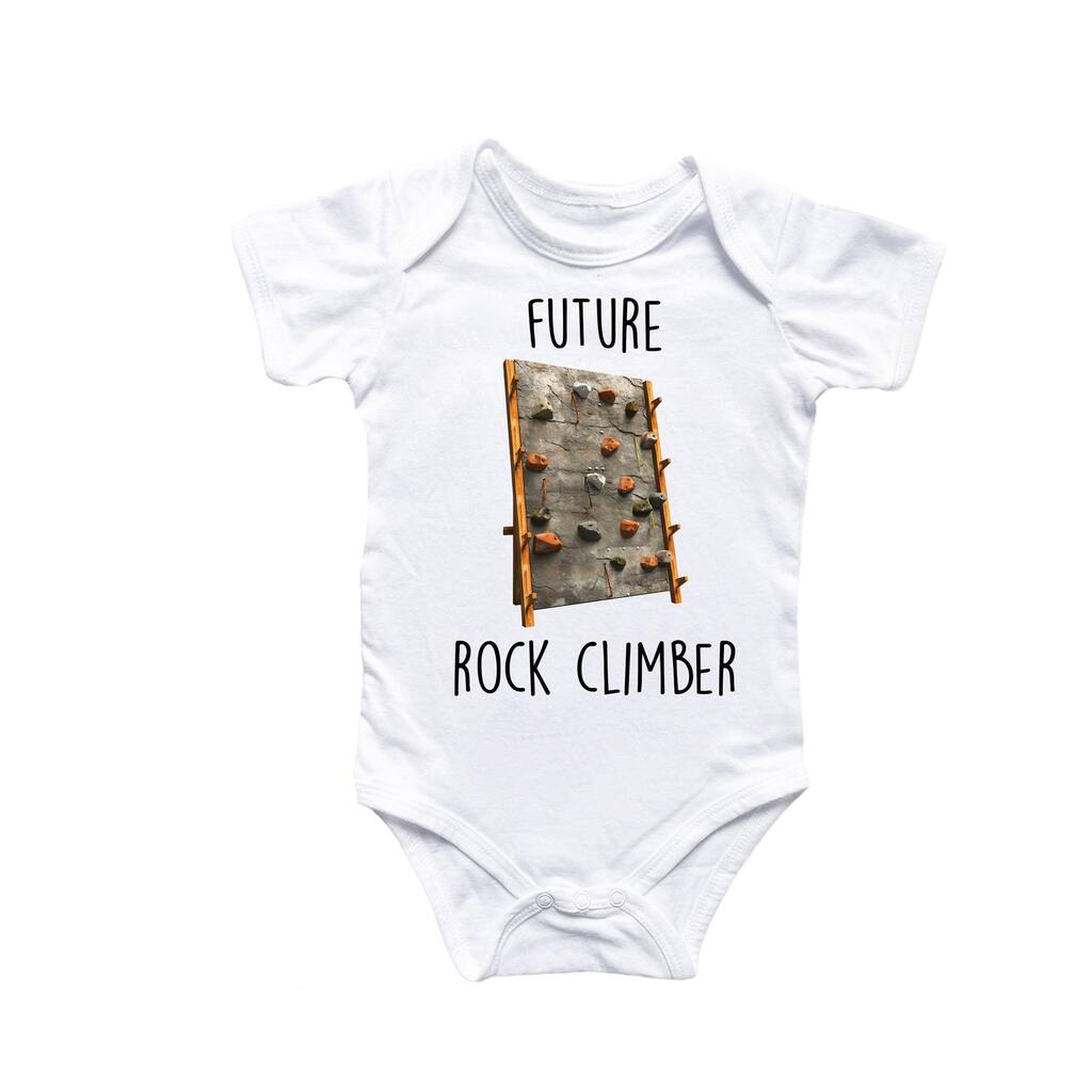 Rock Climbing Bouldering - Baby Boy Girl Clothes Infant Bodysuit Funny Cute Newborn