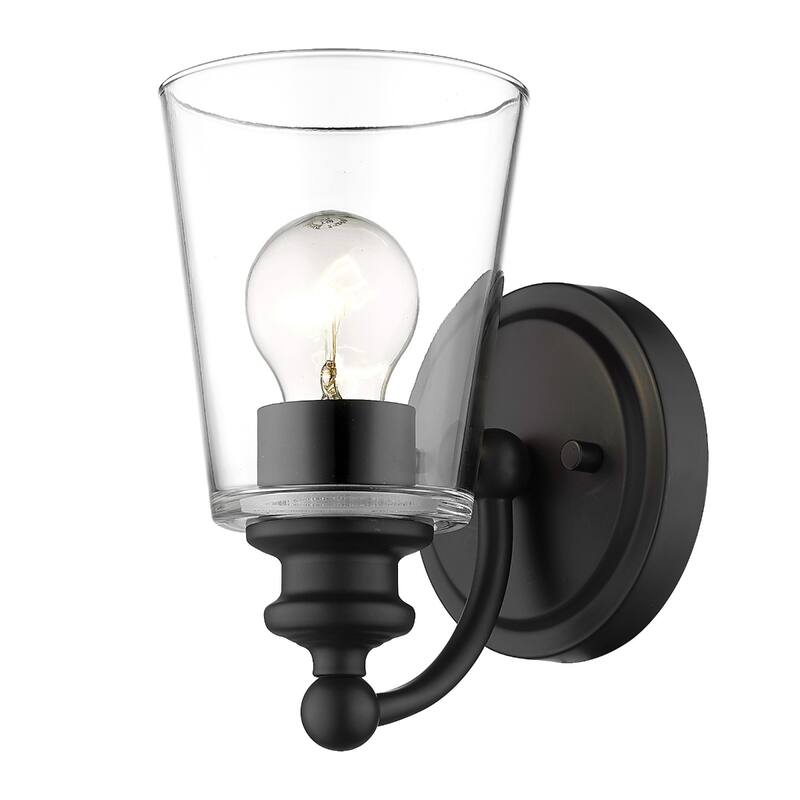 Modern Clear Glass Shade Wall Sconce with Swing Arm for Home Lighting