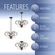 preview thumbnail 7 of 9, Austen 16" Metal/Crystal LED Adjustable Chandelier, Oil Rubbed Bronze by JONATHAN Y