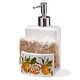 preview thumbnail 1 of 1, Lemoncello Soap Dispenser & Sponge Holder - Multicolor Bone China, Hand Wash Only, 4.72" H x 4.13" L x 6.54" W